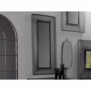 Lustro w ramie z drucików TOYJ19-646 55x120 cm - czarny