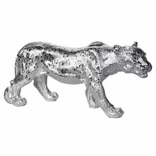 Figura lwicy A453-2S 52x14x25 cm - srebrny
