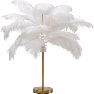 Lampa stołowa FEATHER PALM - biały/złoty