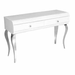 Toaletka szklana glamour JSF478 120x41x78 cm - biały