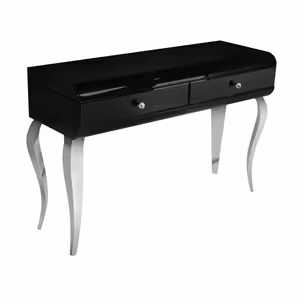 Toaletka szklana glamour JSF478 120x41x78 cm - czarny