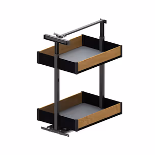 MAXIMA PURO Cargo mini dolne 300 L-480 metal/drewno czarny mat/dąb