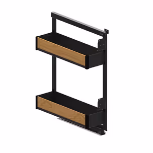 MAXIMA PURO Cargo mini boczne 200 prawe L-480 metal/drewno czarny mat/dąb