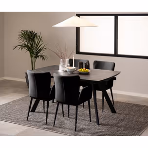 Stół rozkładany BLACKBURN 160/240x97 - czarny