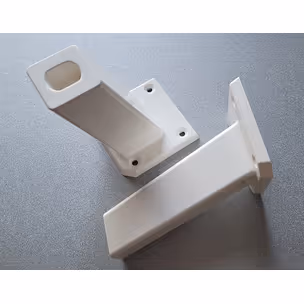 Nóżka K441 z płytką montażową - biały mat / wys. 12 cm