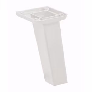 Nóżka K441 z płytką montażową - biały mat / wys. 12 cm