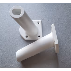 Nóżka K440 z płytką montażową - biały mat / wys. 12 cm