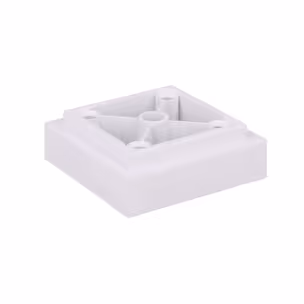 Nóżka kwadratowa 6601 - biały mat / wys. 2 cm