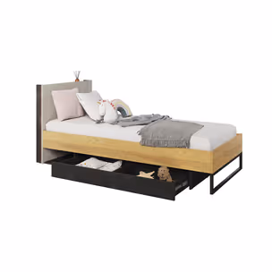 Łóżko TEEN FLEX TF-16 90x200 - hikora naturalna/silk flou