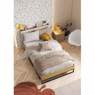 Łóżko TEEN FLEX TF-16 90x200 - hikora naturalna/silk flou