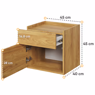 Szafka nocna TEEN FLEX TF-18 - hikora naturalna