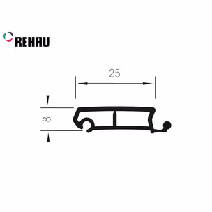Profil żaluzji METALLIC-LINE - stal nierdzewna / wys. 8 mm / dł. 250 cm