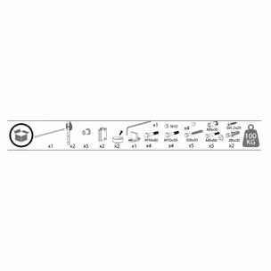 Zestaw DESIGN LINE Izyda IZ20 do 1 drzwi / dł. 190 cm / 100 kg / PROMOCJA
