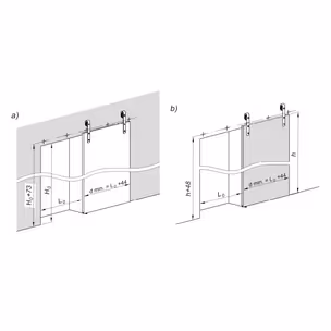 Zestaw DESIGN LINE Rea RE20 do 1 drzwi / dł. 200 cm / 100 kg