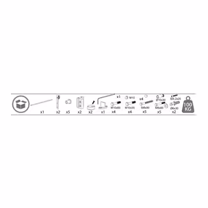 Zestaw DESIGN LINE Rea RE20 do 1 drzwi / dł. 200 cm / 100 kg