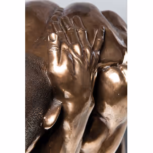 Figurka dekoracyjna NUDE MAN HUG 54 - brązowy