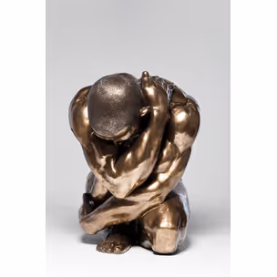 Figurka dekoracyjna NUDE MAN HUG 54 - brązowy