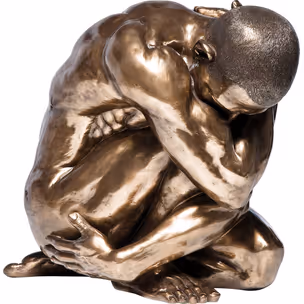 Figurka dekoracyjna NUDE MAN HUG 54 - brązowy