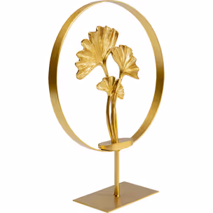 Figurka dekoracyjna GINKGO IN THE CIRCLE - złoty