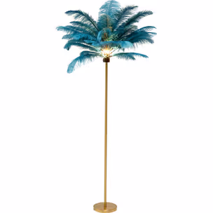 Lampa podłogowa FEATHER PALM - zielony/złoty