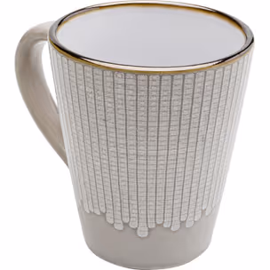 Kubek ceramiczny AMALIA - szarobeżowy