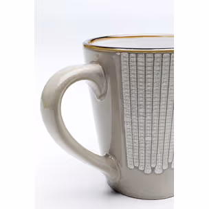 Kubek ceramiczny AMALIA - szarobeżowy