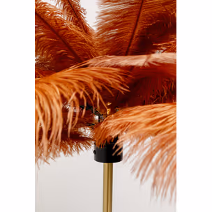 Lampa podłogowa FEATHER PALM - rdzawy/złoty