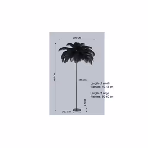 Lampa podłogowa FEATHER PALM - rdzawy/złoty