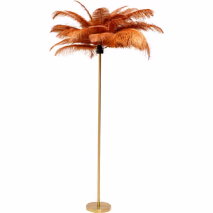 Lampa podłogowa FEATHER PALM - rdzawy/złoty