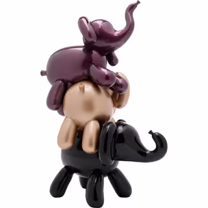 Figurka dekoracyjna ELEPHANT STACK 32 - multikolor