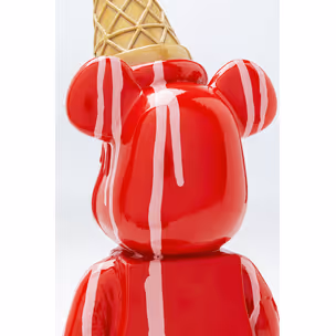 Figurka dekoracyjna GELATO BEAR 40 - czerwony