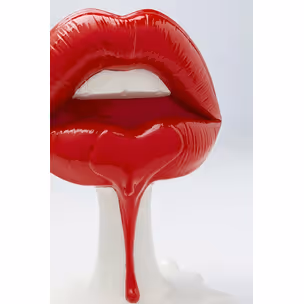 Figurka dekoracyjna HOT LIPS - czerwony/biały