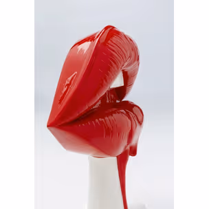 Figurka dekoracyjna HOT LIPS - czerwony/biały