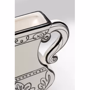 Wazon ceramiczny FAVOLA 24 - biały/czarny