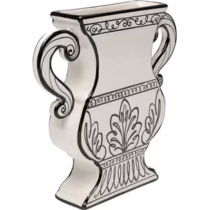 Wazon ceramiczny FAVOLA 24 - biały/czarny
