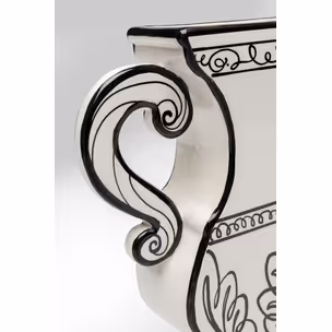 Wazon ceramiczny FAVOLA 24 - biały/czarny