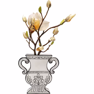 Wazon ceramiczny FAVOLA 24 - biały/czarny