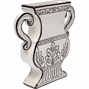 Wazon ceramiczny FAVOLA 24 - biały/czarny