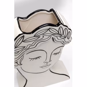 Wazon ceramiczny FAVOLA LADY 26 - biały/czarny