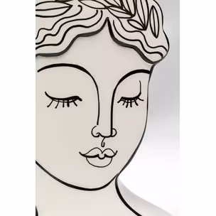 Wazon ceramiczny FAVOLA LADY 26 - biały/czarny