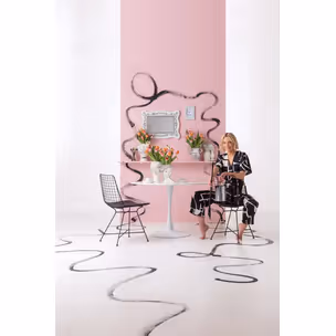 Wazon ceramiczny FAVOLA LADY 26 - biały/czarny
