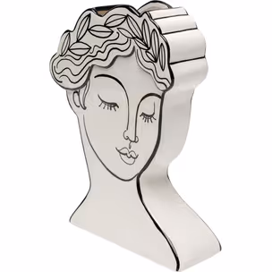 Wazon ceramiczny FAVOLA LADY 26 - biały/czarny