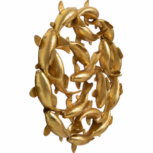 Dekoracja ścienna SCHOOL OF KOI GOLD 102 - złoty