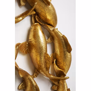 Dekoracja ścienna SCHOOL OF KOI GOLD 102 - złoty