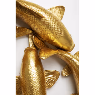 Dekoracja ścienna SCHOOL OF KOI GOLD 102 - złoty