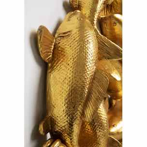 Dekoracja ścienna SCHOOL OF KOI GOLD 102 - złoty