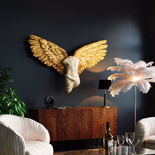 Dekoracja ścienna GUARDIAN ANGEL MALE 124x71 - beżowy/złoty