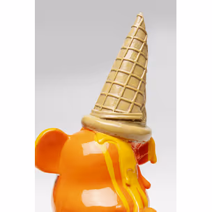 Figurka dekoracyjna SITTING GELATO BEAR 37 - pomarańczowy