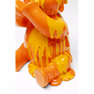 Figurka dekoracyjna SITTING GELATO BEAR 37 - pomarańczowy
