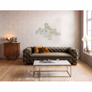 Lustro wiszące BUBBLES 138x93 - mosiądz